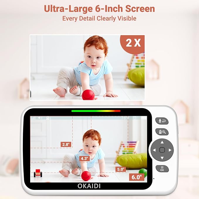 OKAIDI Baby Monitor No WiFi, 1000ft Baby Monitor - Image 6