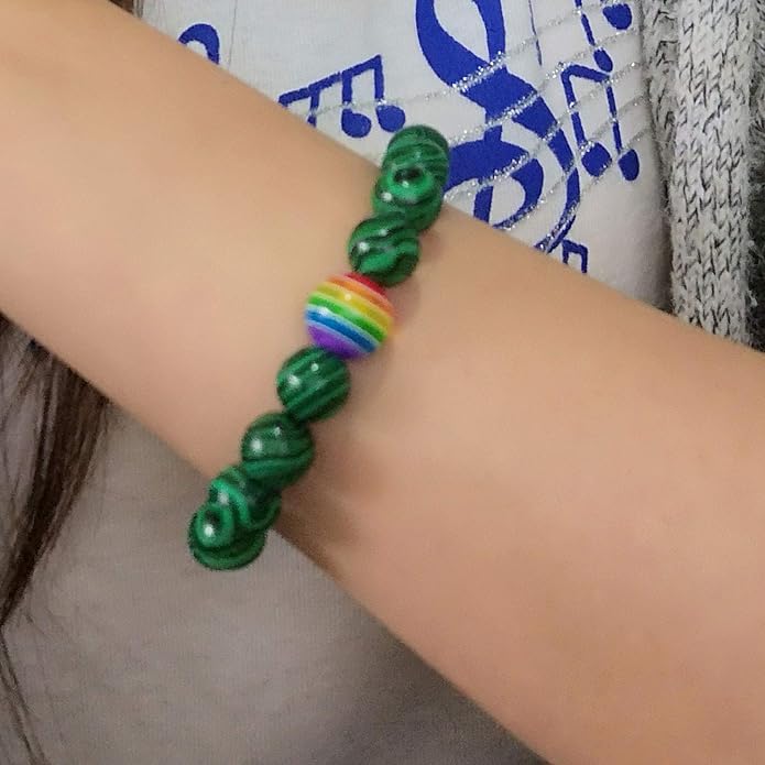 Nanafast Titanium Stainless Steel Rainbow LGBT Pride Bracelet Handmade Braided - Image 3