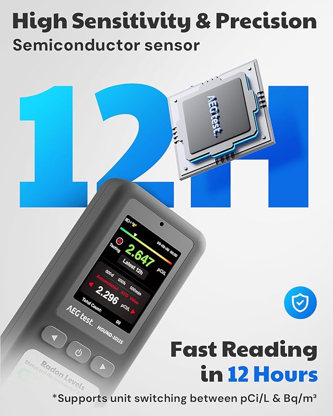 HOUND-1011S Portable Radon Detector, High-Accuracy Sensor - Image 2