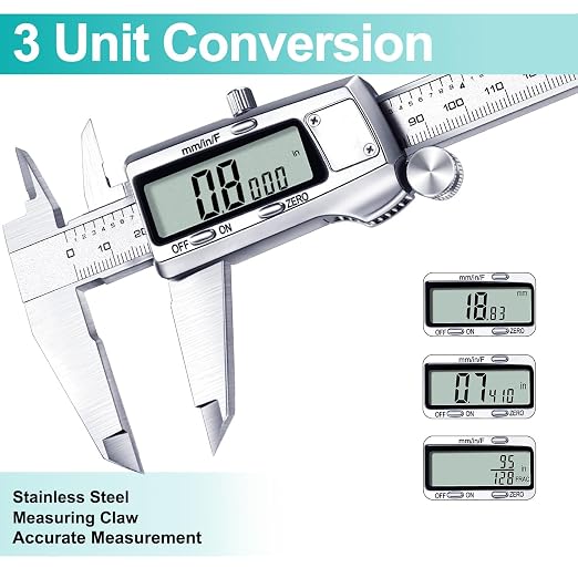 Kynup Digital Caliper 8 inch, Caliper Measuring Tool, Joint Calipers, Vernier - Image 4