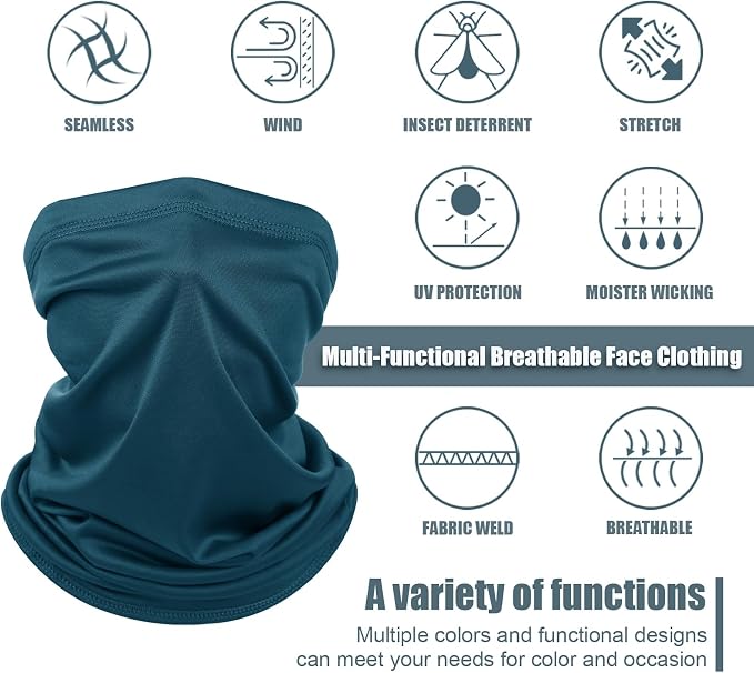 Geyoga 6 Pieces Summer UV Protection Cooling Neck Gaiter Face Clothing Neck - Image 3