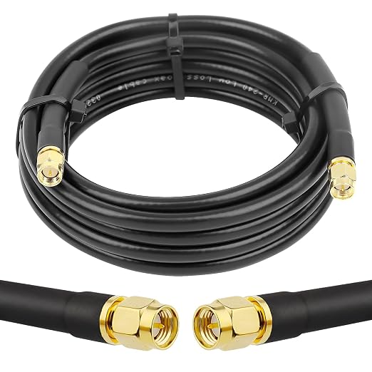 MOOKEERF KMR240 SMA Male to SMA Male Coaxial Cable 50 ohm Coax Ultra Low Loss by MOOKEERF