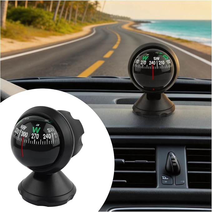2026 Upgraded Car Compass Dashboard, Adjustible Ball Compass by Unknown