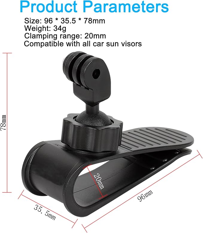 PellKing Car Sun Visor Mount VLOG/Video Holder - Image 4