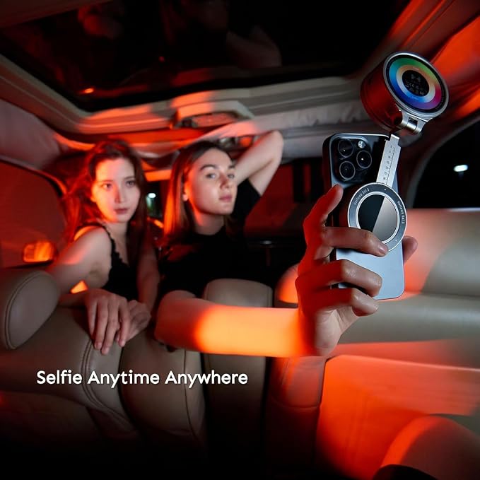 Harlowe Sol 5 Spectra Universal Magnetic Phone Light, Luxury Vegan Leather - Image 2
