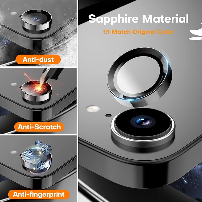 for iPhone 16e/iPhone 17e Camera Lens Protector, Tempered Glass Screen - Image 3