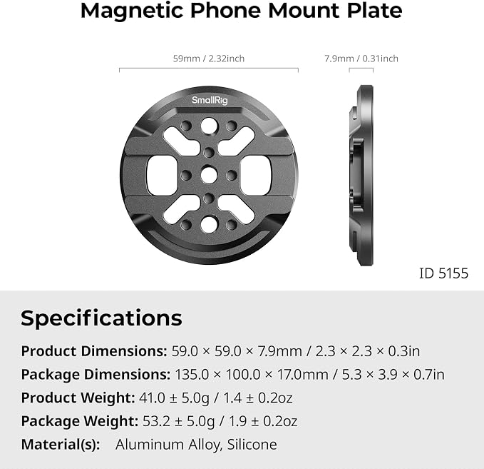 SMALLRIG Magnetic Phone Mount Plate - Image 6