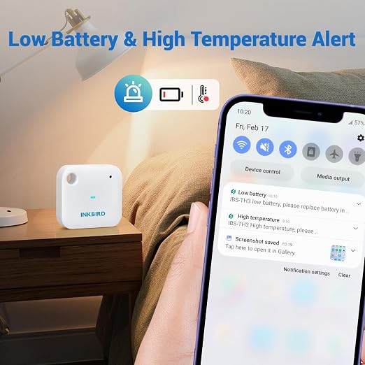 INKBIRD WiFi Thermometer Hygrometer Monitor, Smart Temperature Humidity Sensor - Image 5