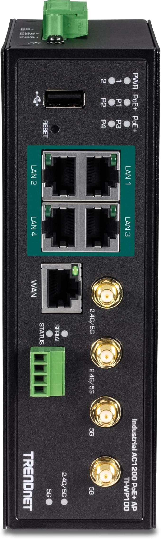TRENDnet Industrial AC1200 Wireless Gigabit PoE+ Router, IP30 Housing, - Image 6