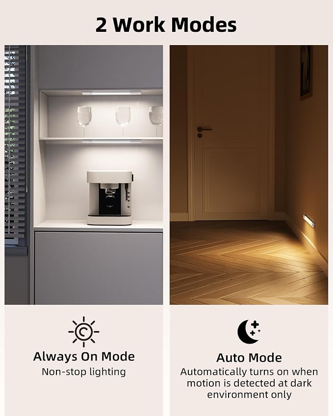 EZVALO Under Cabinet Lighting, Wireless Closet Lights, 50 LED Rechargeable - Image 3