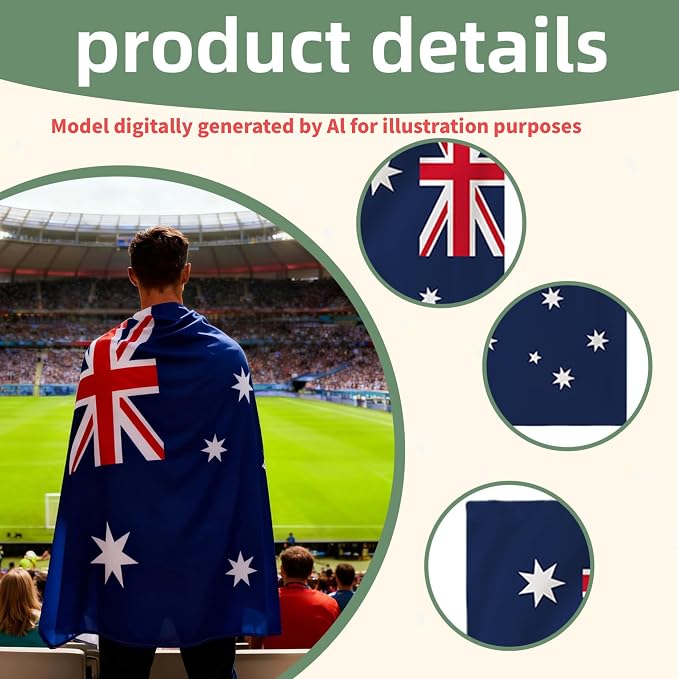 Flag Cape, Wearable Flag Costume, Be Suitable - Image 4
