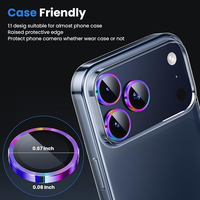 WSKEN for iPhone 17 Pro/iPhone 17 Pro Max Camera Lens Protector - Image 4