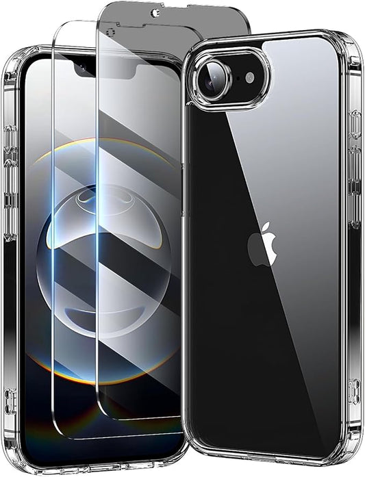 toushion 3 in 1 for iPhone 16E Case Clear/iPhone 17E Case Screen Protector *2 by Unknown