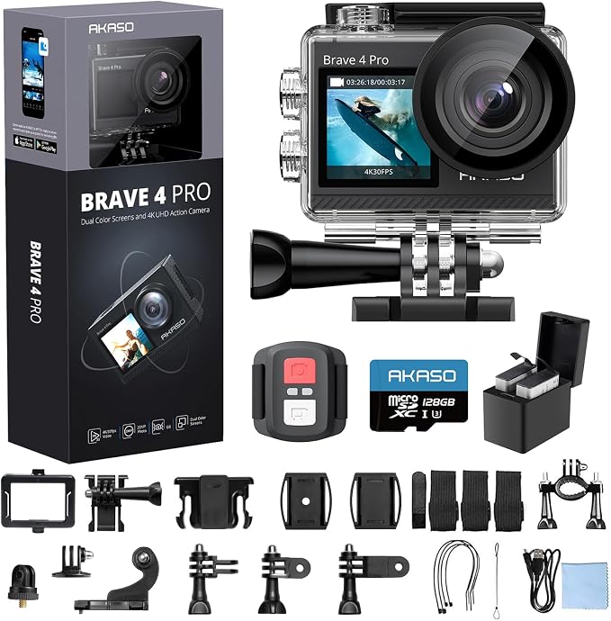 AKASO Brave 4 Pro 4K30 Action Camera by AKASO