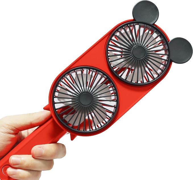 Cute Personal Mini Fan, Handheld & Portable USB Rechargeable Fan, 3 Adjustable by DecoLife