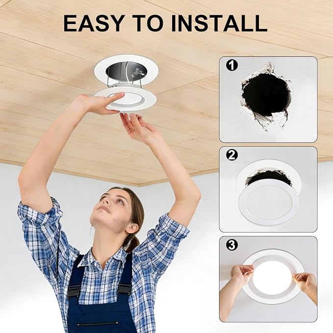 12 Pack Goof Rings for 6 Inch Recessed Lights - Image 6