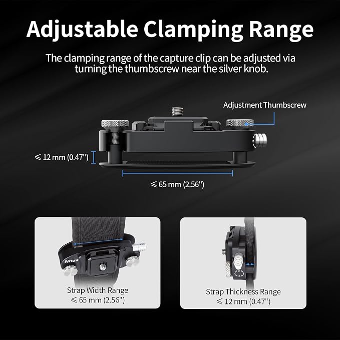 Nitze Camera Clip with Arca-Type Plate, Metal Capture Clip with Magnetic - Image 5