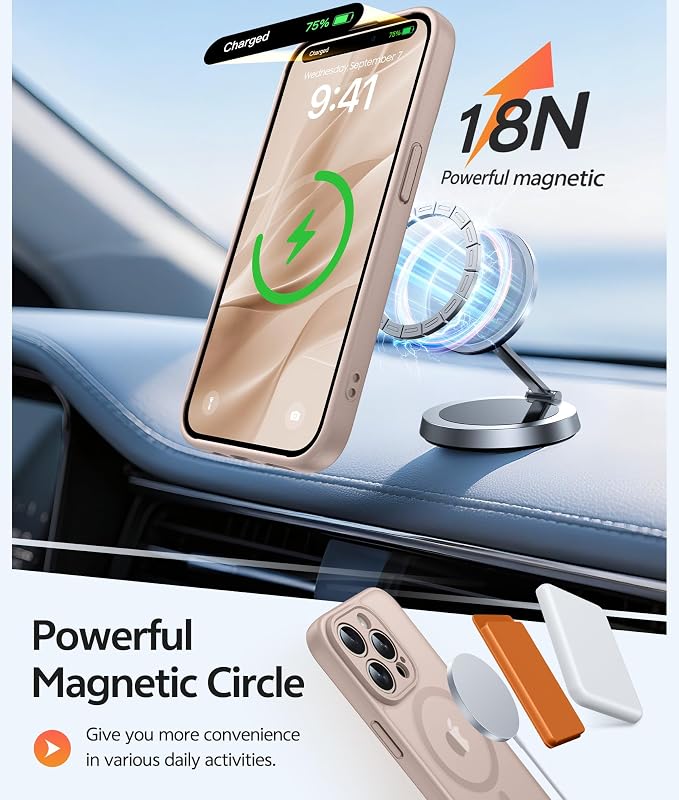 FNTCASE for iPhone 15 Pro Case: Translucent Matte Cases - Image 3