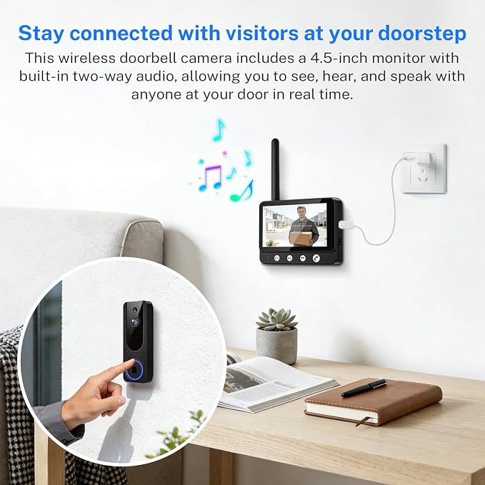 Wireless Doorbell Camera Video Monitor - Image 3