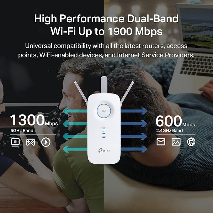 TP-Link AC1900 WiFi Range Extender RE550 | Dual-Band Wireless Repeater - Image 2