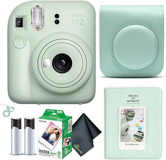 Fujifilm Instax Mini 12 Instant Camera Mint Green Bundle by FUJIFILM