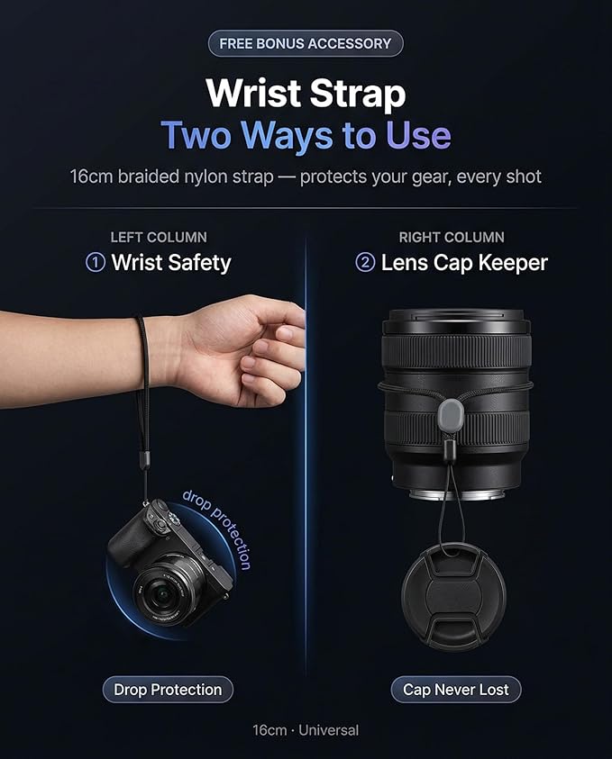 iDaPro Screen Protector for Fujifilm X-T50 Fuji XT50 + Hand Lanyard, Tempered - Image 4