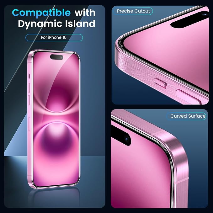 Fotbor for 3Pack iPhone 16 Screen Protector - Image 6