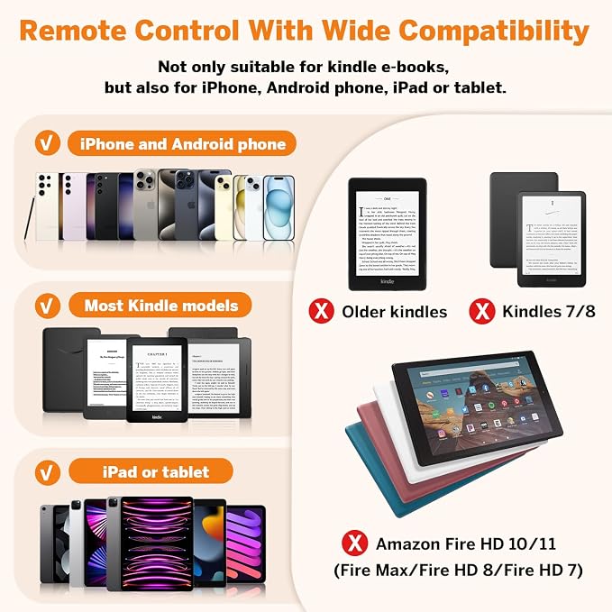 Page Turner Ring for Kindle, Remote Control for iPhone iPad Android Tablets - Image 7
