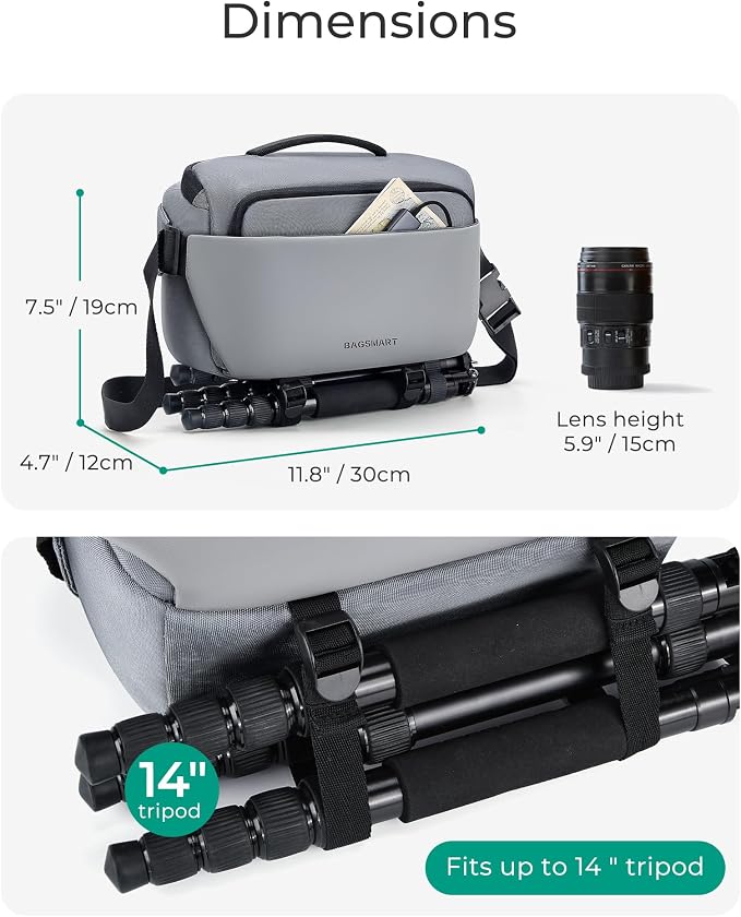 BAGSMART Camera Sling Bag, Small Camera Bags - Image 6
