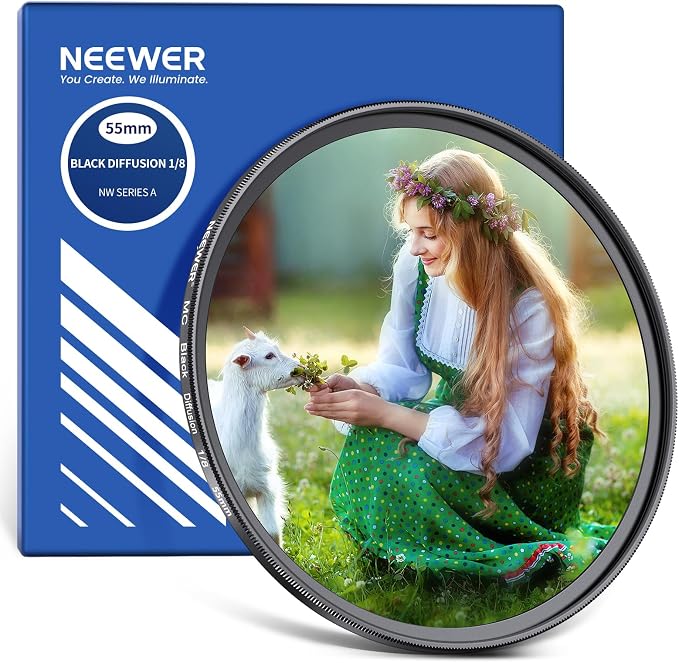 NEEWER 55mm Black Diffusion 1/8 Filter by Neewer