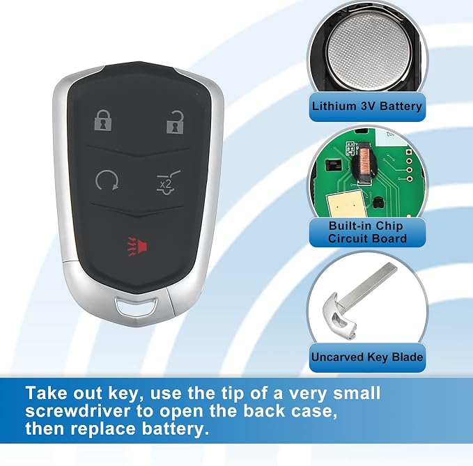 X AUTOHAUX 2pcs 433MHz HYQ2EB Replacement Keyless Entry Remote Car Key Fob - Image 4