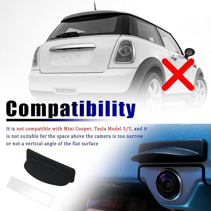 New Car Backup Camera Rain Shield, Self-Adhesive Car Reverse Camera Rain Cover - Image 6