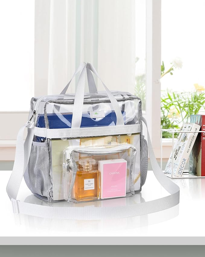 MAY TREE Clear Bag for Stadium Events 12×6×12 Clear Tote Lunch Bag - Image 6