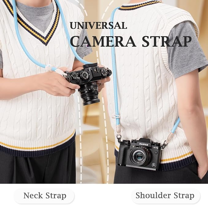VOVMOEYA Nylon Braided Camera Rope Strap, Camera Neck Shoulder Strap - Image 4