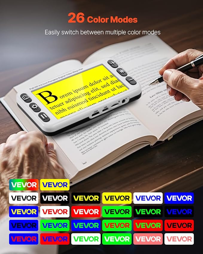 VEVOR Portable Digital Magnifier, 5-inch HD Electronic Video Magnifier - Image 3