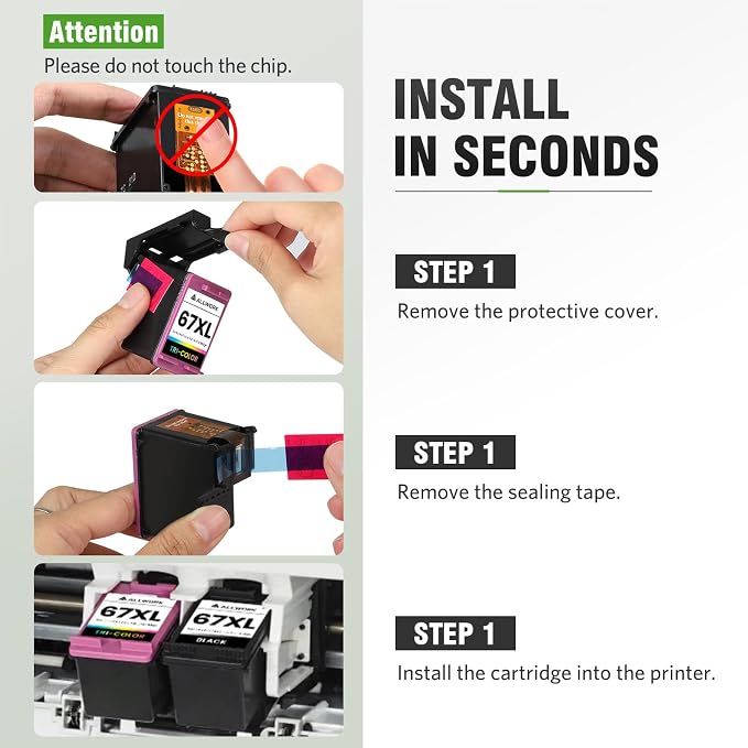 67XL Ink Cartridge Replacement for HP 67 XL Remanufactured for HP Ink 67 67XL - Image 5