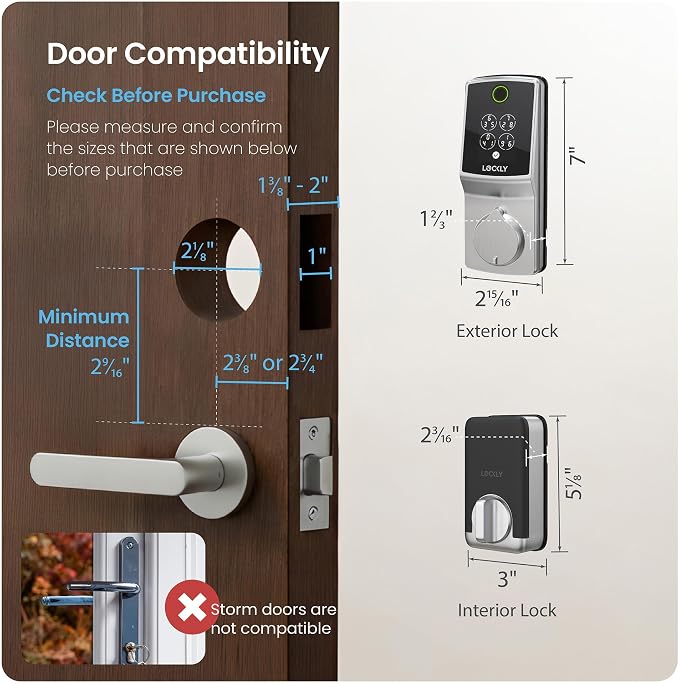 Lockly Secure Pro Smart Lock, 0.2s AI Fingerprint Door Lock, Patented PIN Genie - Image 9