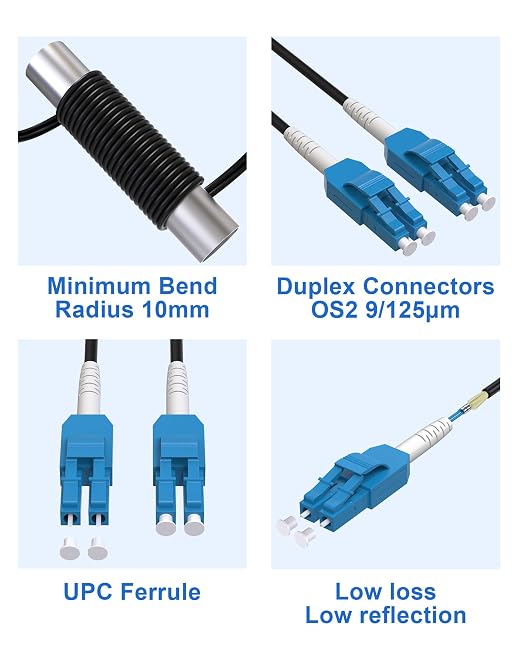 80M Uniboot LC to LC Single Mode Fiber Patch Cable，OS2 Outdoor Fiber Optical - Image 6