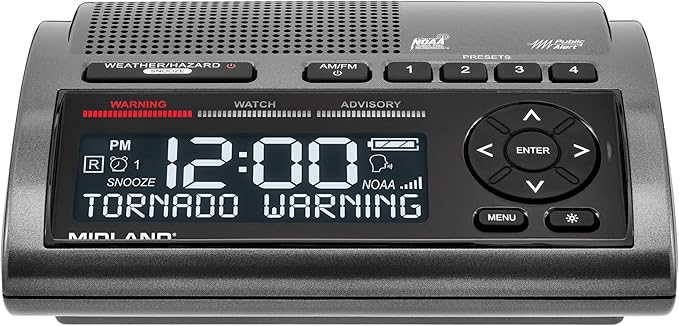 Midland - WR400 Weather Radio Deluxe - NOAA Emergency Alert Scanner – Home Use by MidlandRadio