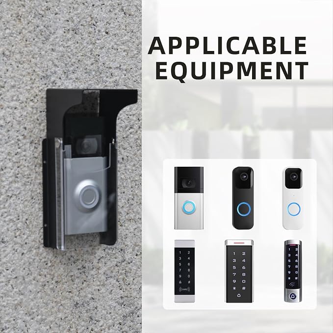 "Black Doorbell Rain Cover - Image 3