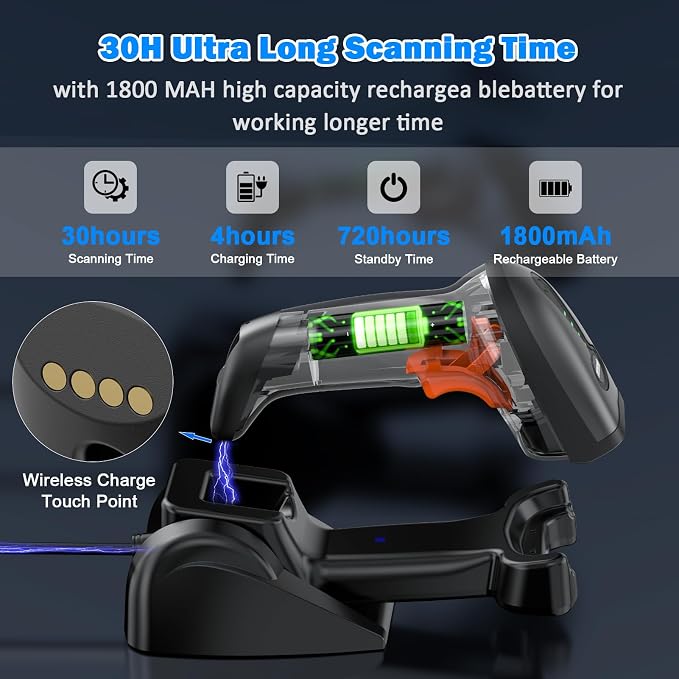 Symcode QR Industrial Bluetooth Barcode Scanner - Image 2