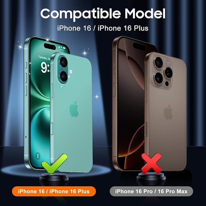 UniqueMe for 3 Pack iPhone 16 / iPhone 16 Plus/iPhone 17 Camera Lens Protector - Image 7