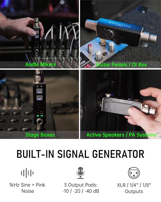 Xvive AT-2 Audio Tester Pro, 5-in-1 Signal Generator, XLR Cable Tester - Image 4