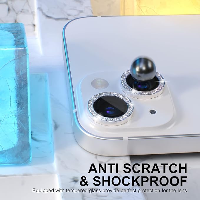 Choiche Compatible for iPhone 14 /iPhone 14 Plus Camera Lens Protector Bling - Image 3