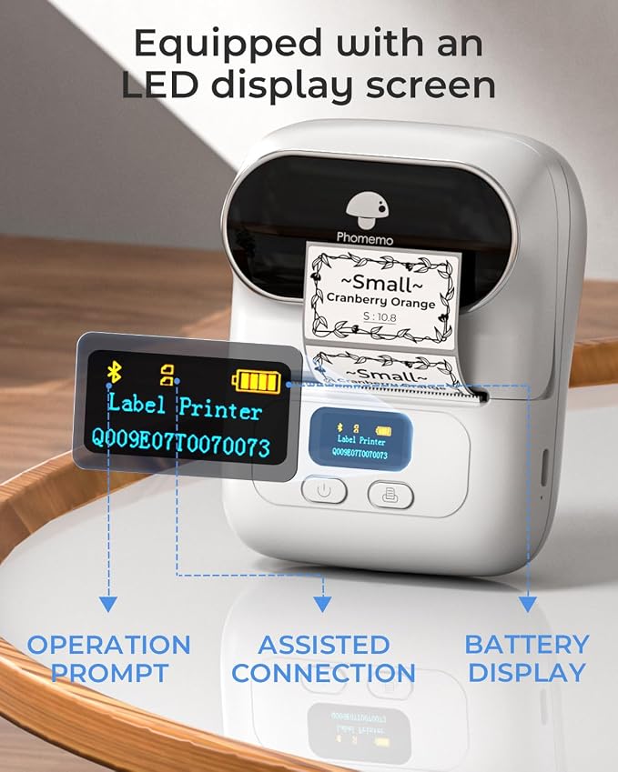 Phomemo Label Maker Machine- M110 Upgraded Bluetooth Label Printer - Image 6