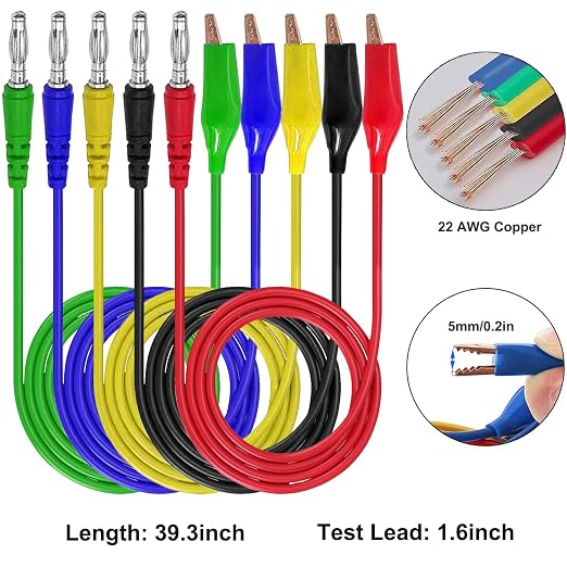 Linkhood 31PCS Back Probe Kit, Banana Plug to Copper Alligator Clip Automotive - Image 3