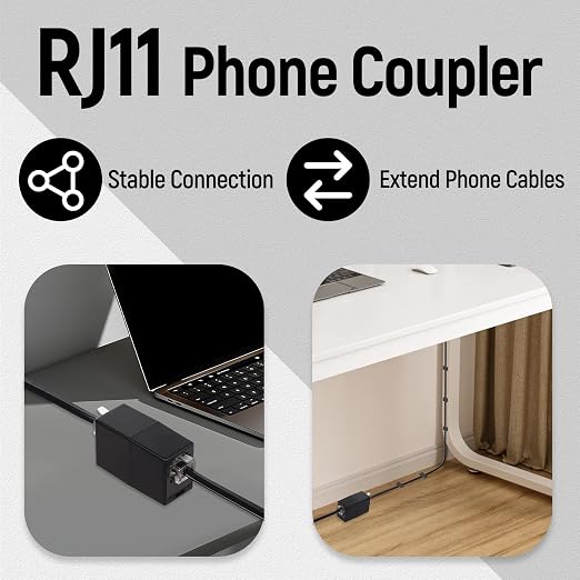Uvital 25 Feet Phone Extension Cord, RJ11 Phone Cable - Image 4