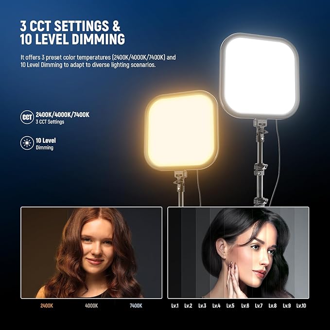 NEEWER BASICS15W 10.8" LED Video Light Panel Lighting Kit - Image 3
