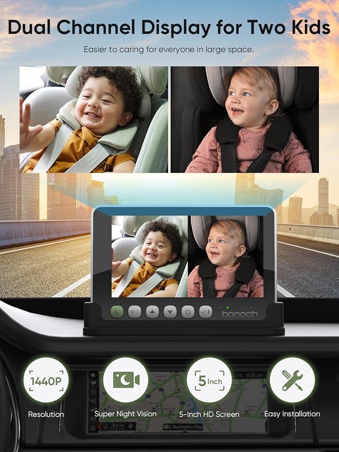 bonoch 5" 1440P Baby Car Camera - Image 3