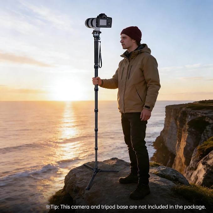 Manbily Camera Monopod with 360° Ball Bowl Head and 1/4inch Arca-Swiss Quick - Image 7